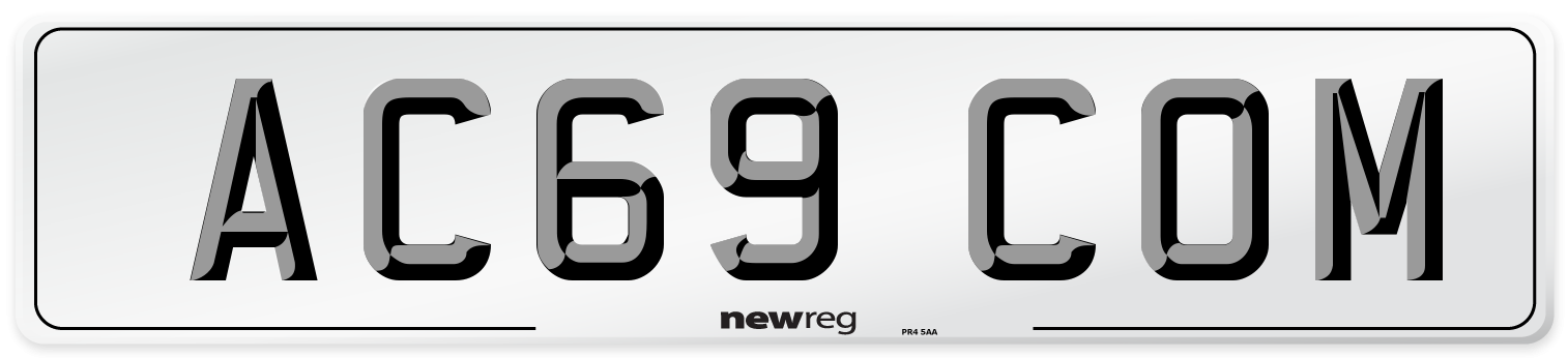 AC69 COM Number Plate from New Reg